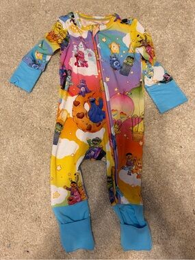 Posh Peanut Sesame Street x Care Bears 0-3m bamboo onesie